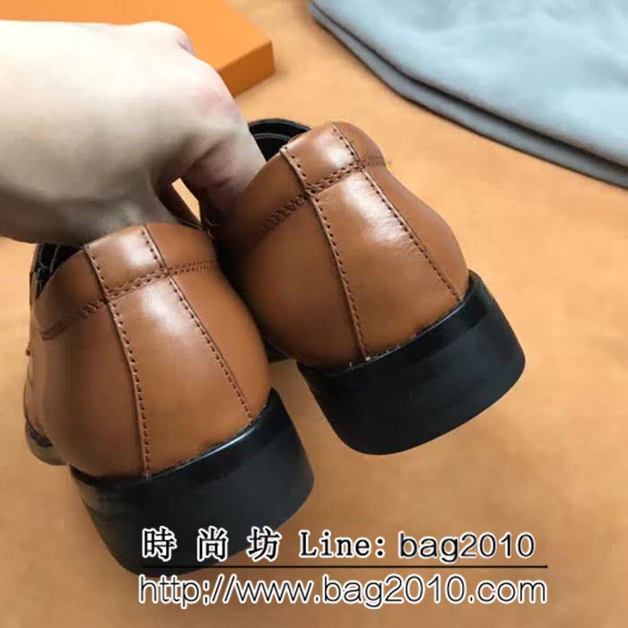 路易威登LV 新款來襲 擦色牛皮正裝男士皮鞋 8FX2250